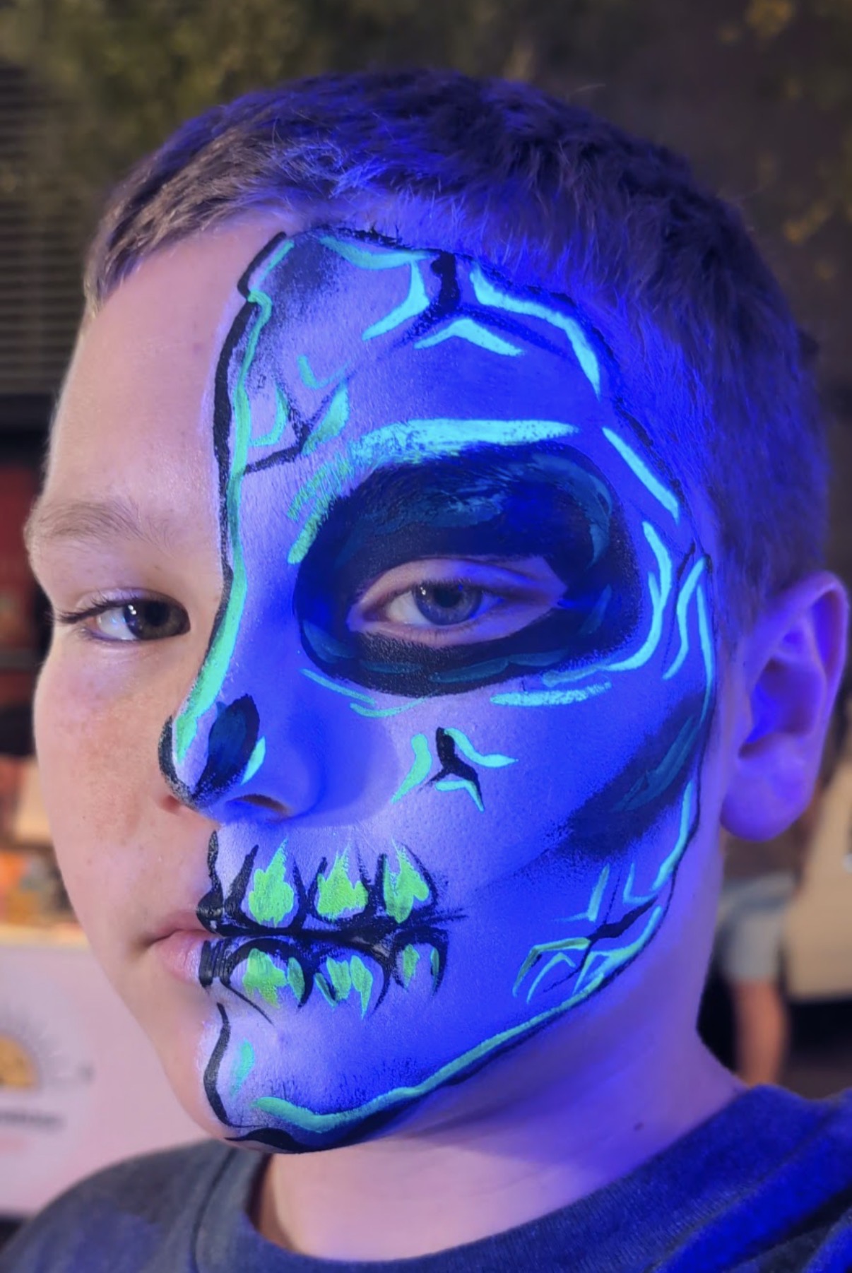 UV Glow Face Painting